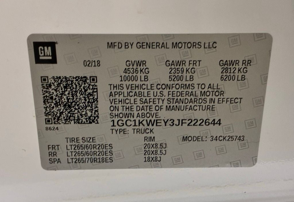2018 Chevrolet Silverado 2500HD LTZ