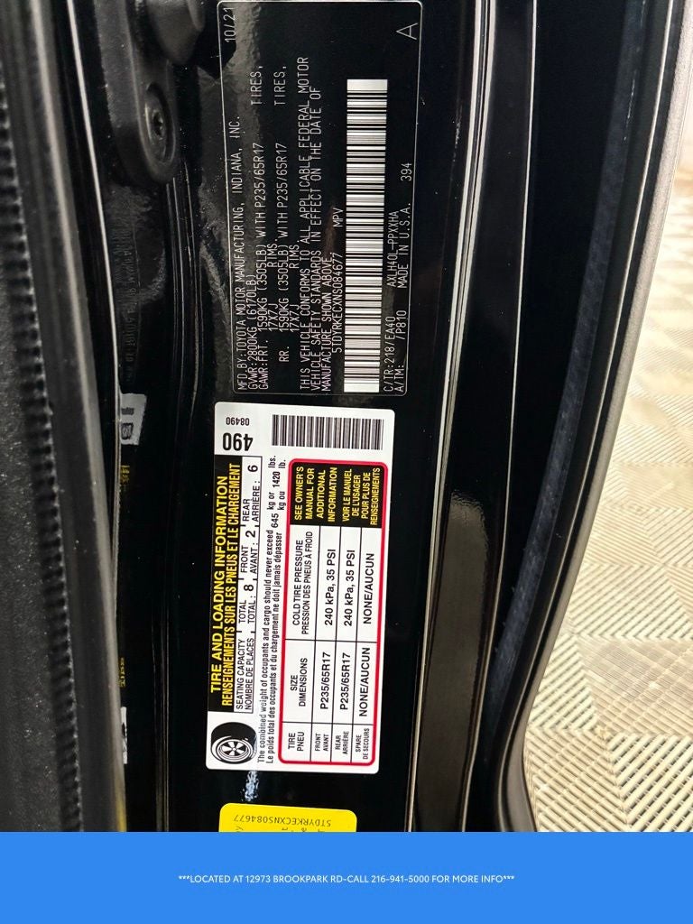 2022 Toyota Sienna XLE 8 Passenger