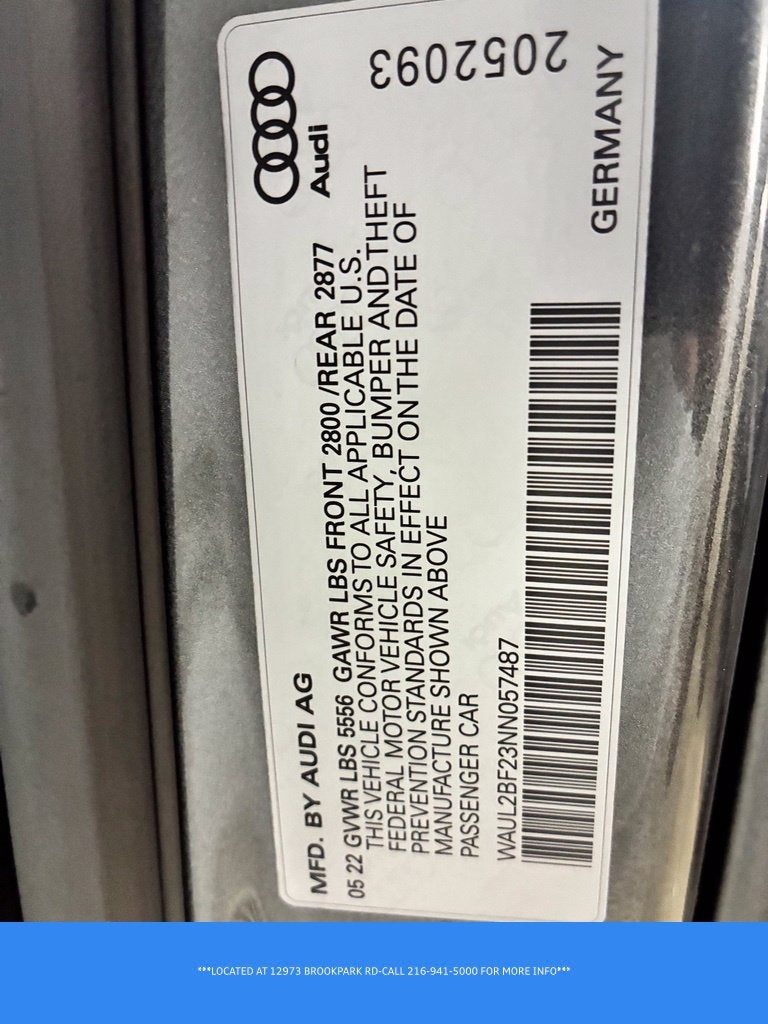 2022 Audi A6 3.0T Premium Plus quattro